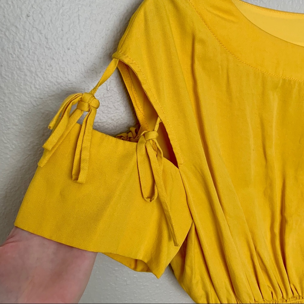 Anthropologie Yellow Ivetta Tie Sleeve Dress - Picture 5 of 8